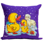 Ducks and sheep Glow Pillow 12″x 12″ ass. color +$25.95