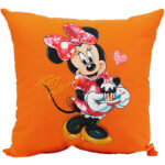 Happy Birthday pillow Minnie, double sided print 12"x12" +$36.95