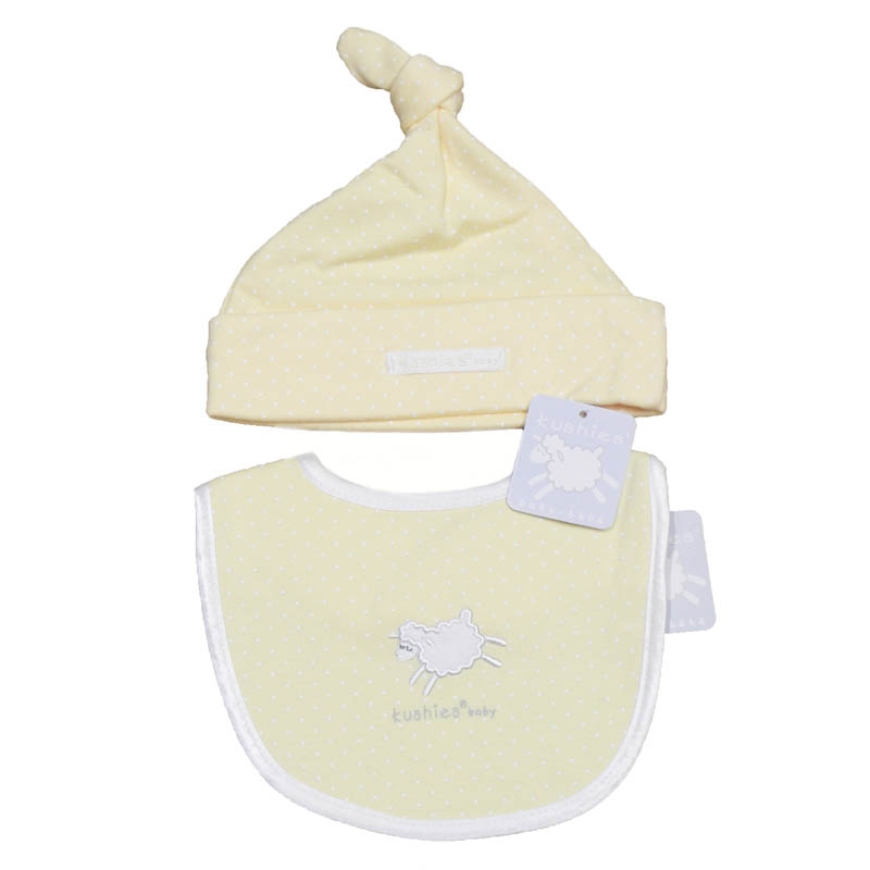 Baby Hat and Bib - Little Lamb