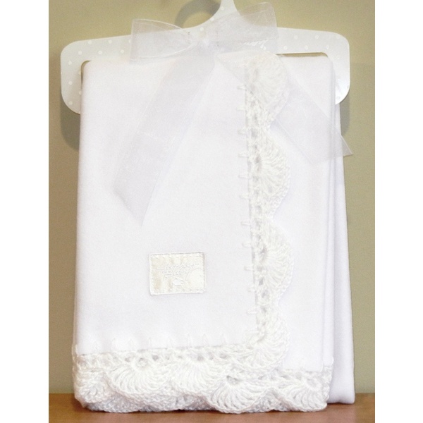 Baptism Fleece Crocheted Blanket