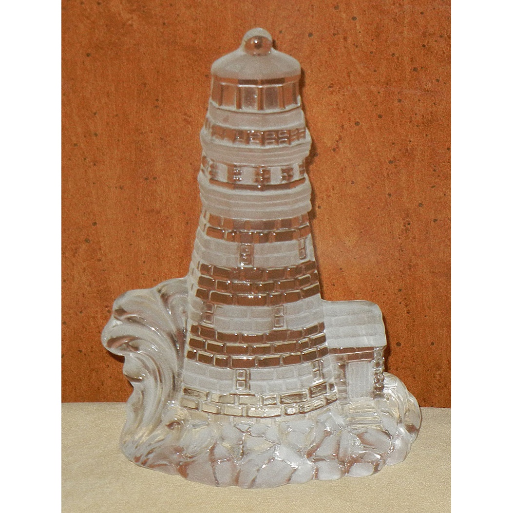 Lighthouse Glass Block Figurine