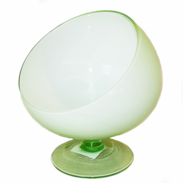 Candy Dish Light Green Glass Bowl