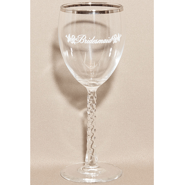 Bridesmaid Wedding Wine Glass