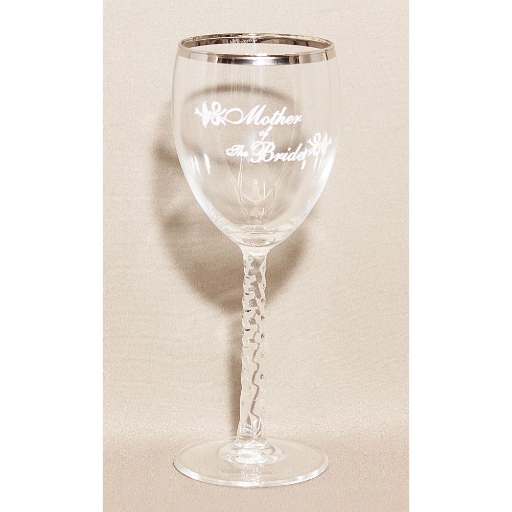 Mother Of The Bride Wedding Wine Glass
