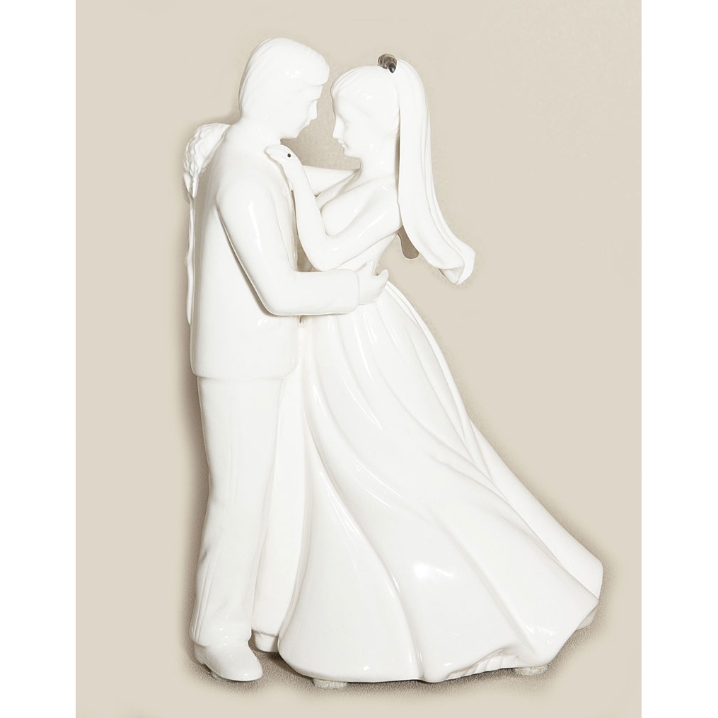 Dancing Couple Platinum Figurine Cake Top