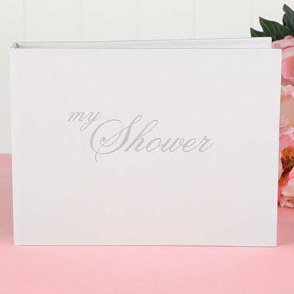 Bridal Shower Guest Book - White