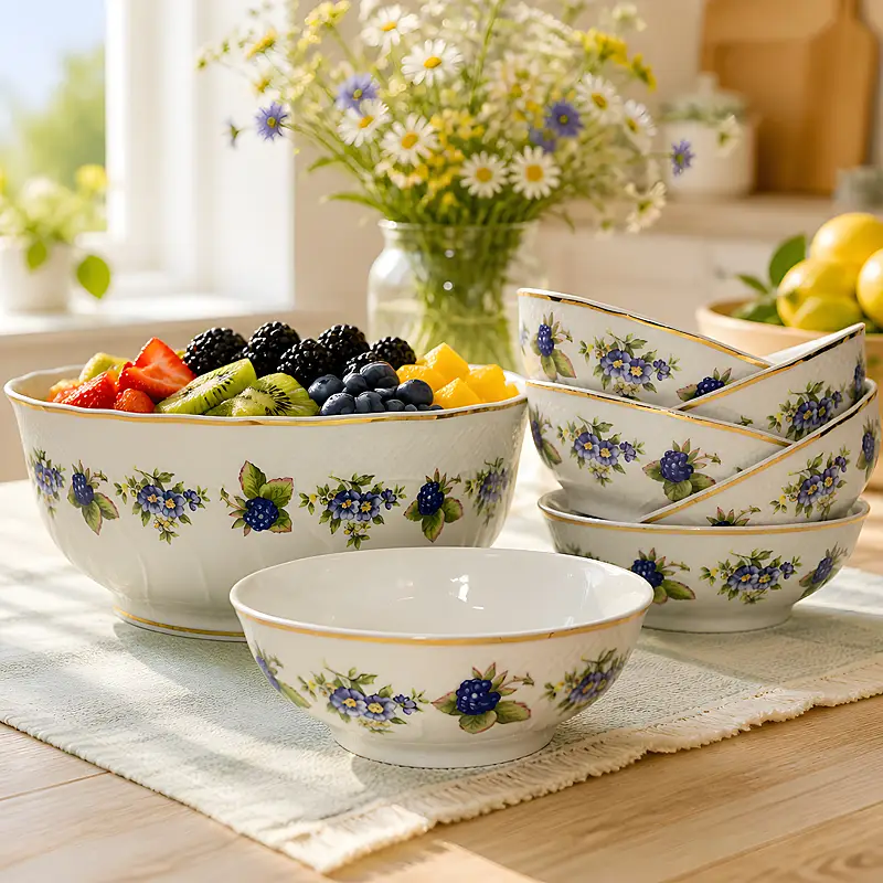 Blackberry Fruit Bowl Set