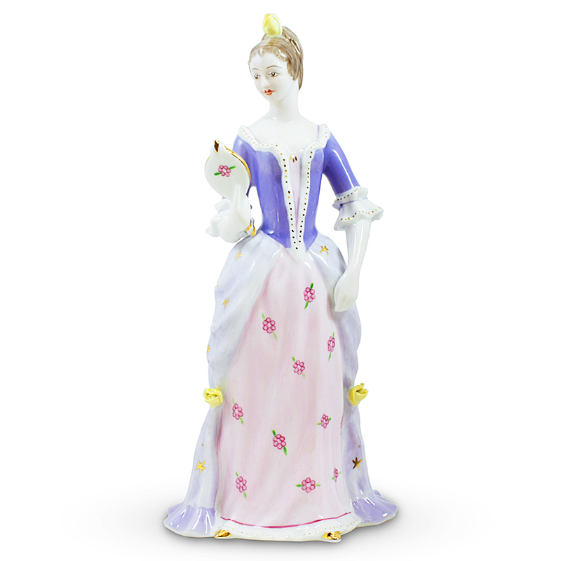 Lady with Mirror Porcelain Figurine