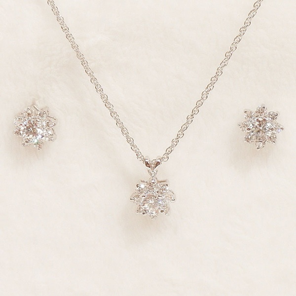 Floral Clear Jewel Set - Tiffany Fashion Jewellery