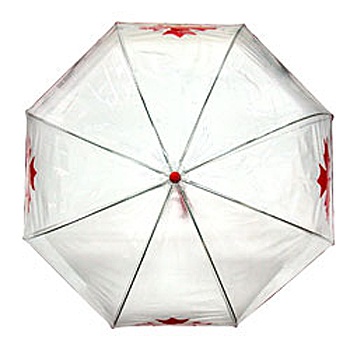 Maple Leaf Bubble Umbrella - Clear Dome Umbrella
