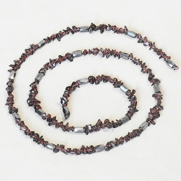 Magnetic Wrap Garnet Necklace Bracelet - Fashion Jewelry