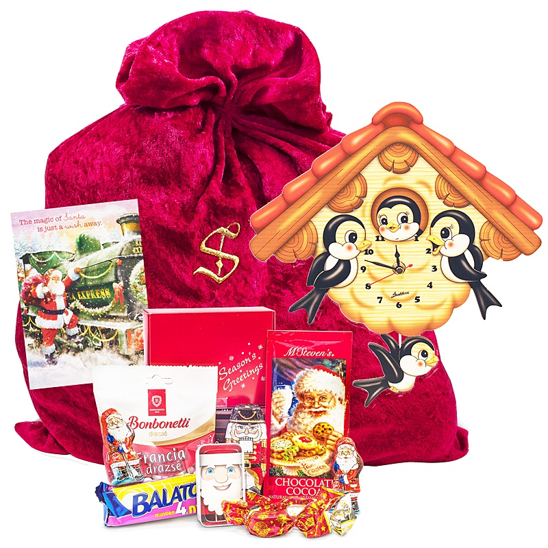 Swallows Wall Clock And Santa's Chocolate Gifts