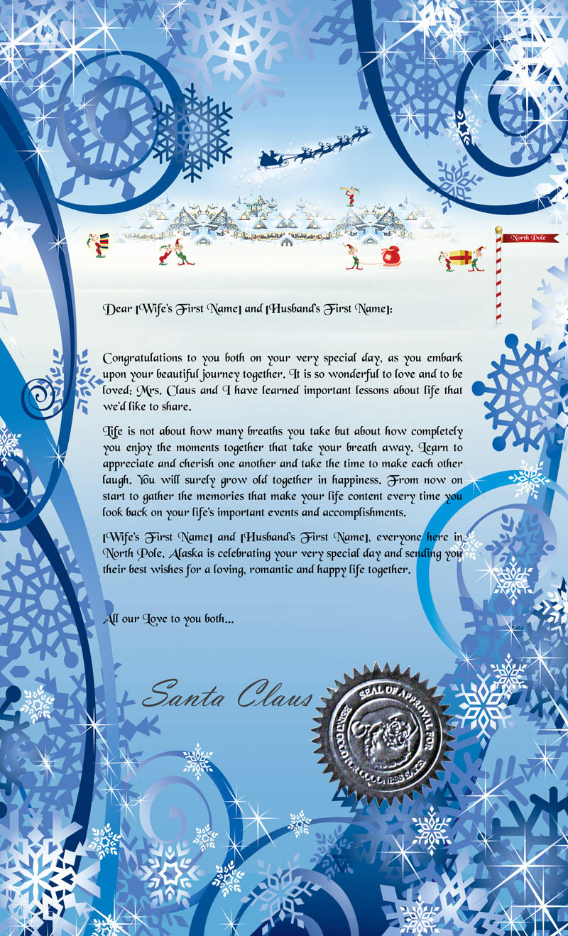 Wedding Christmas Letter and Scroll from Santa Claus - Image 4