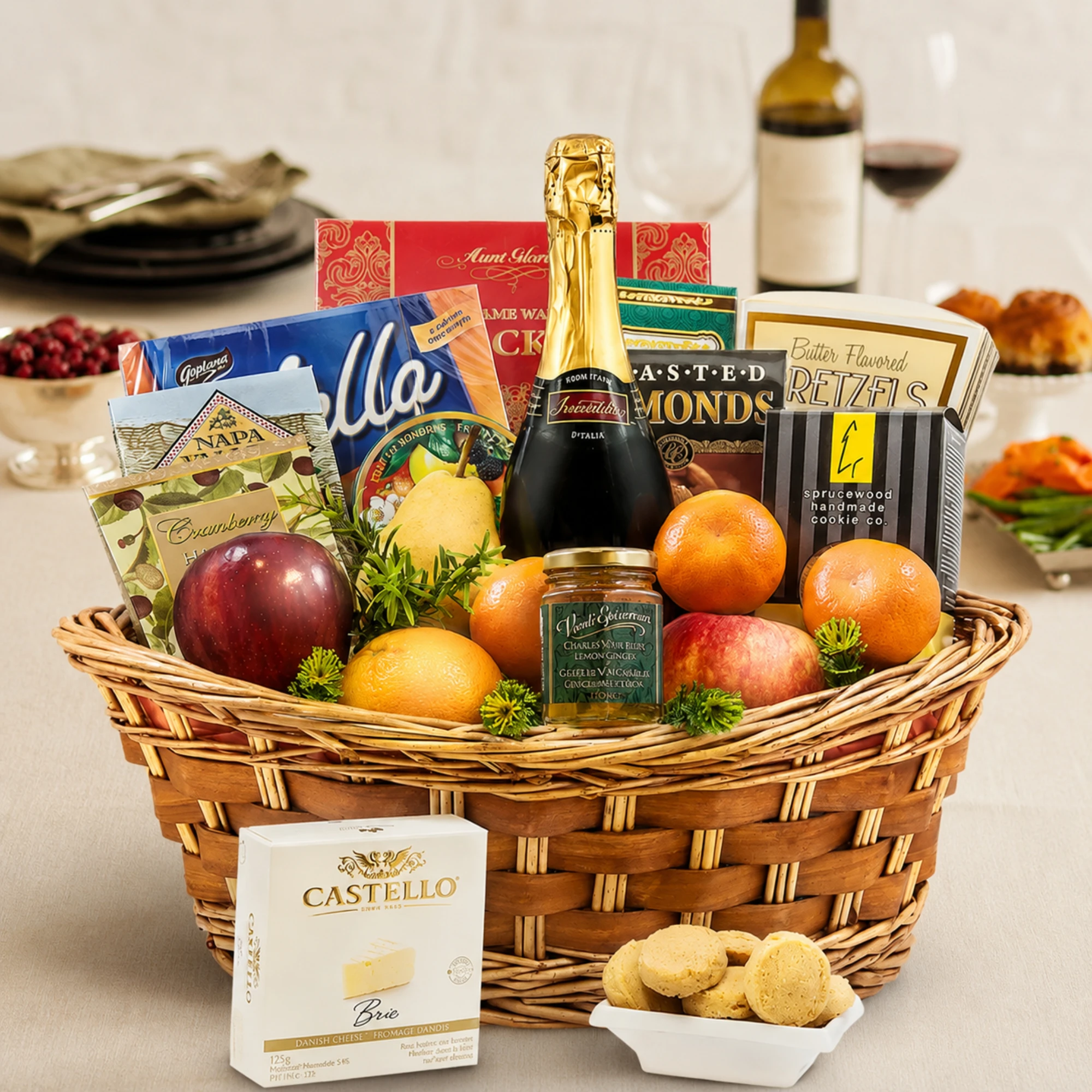 Bountiful Fruit and Cheese basket
