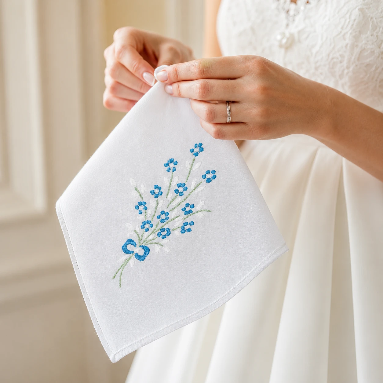 Handkerchief Something Blue Weddingstar