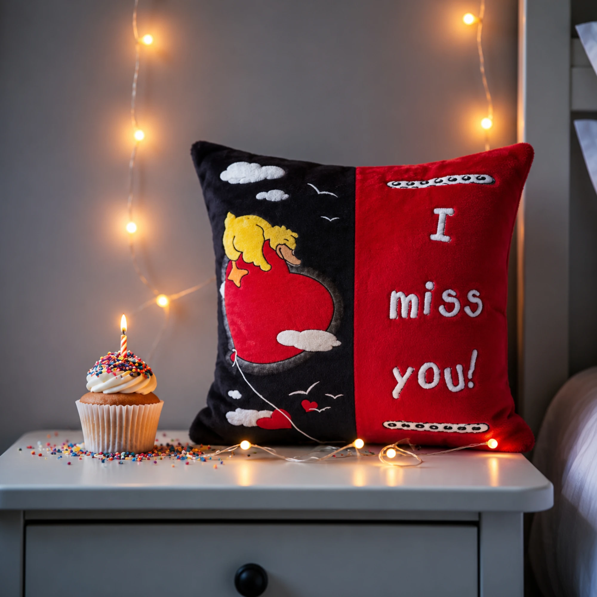 I miss you Glow Pillow